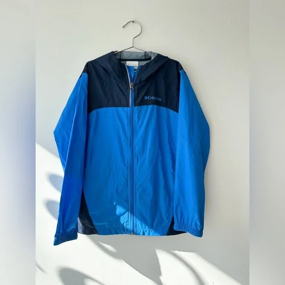 Columbia Spring Hooded Jacket - Blue/Navy - Size 10/12 - Picture 1 of 8